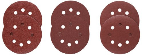 Bosch SR5R000 6-Piece Assortment 5 in. 8 Hole Hook-and-Loop Sanding Discs