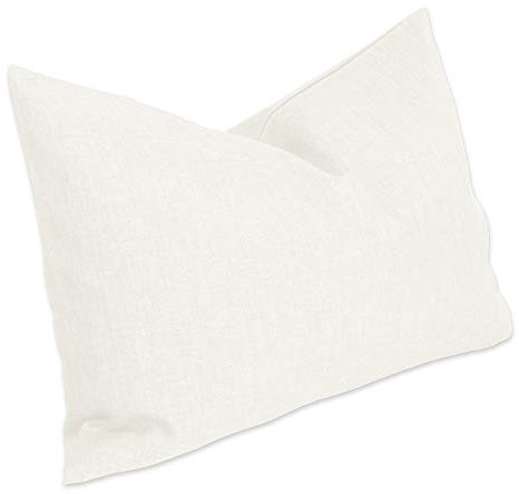 Kissenbezug 40x60 cm weiß mit Reißverschluss Struktur Leinenoptik Kissen für Sofa Wurfkissen