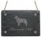Schiefertafel « Hier wache ich - GOLDEN RETRIEVER » Schild mit Hunde Motiv - für Eingang Haus Garten Terrasse Haustür Tor - Dekoschild Dekoration Türschild