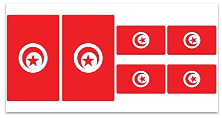 Planche de Stickers Drapeau Tunisie - Z308