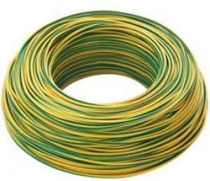 CAVO CORDINA UNIPOLARE 100 METRI N07V-K 4MM CAVI FILO ELETTRICO VARI COLORI (Giallo / Verde)