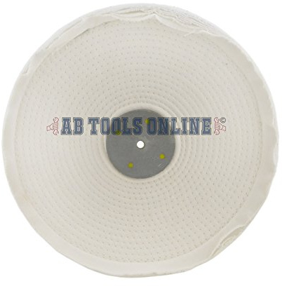 White Close Stitched Metal Polishing Buffing Mop 12 x 1 2 Section 2nd Stage