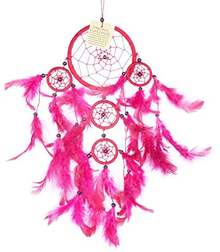 Artisanal Sensor-Reve fängt Traumfänger Falle Reve Dreamcatcher Rot Rosa