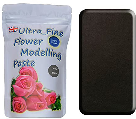 Simply Heaven Sugar Flower Paste - Sugarcraft Gum Paste Florist Modelling Paste 200g (Black)
