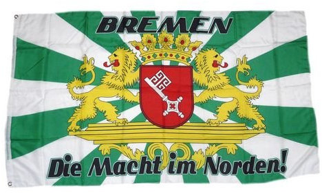 Fahne/Flagge Bremen Die Macht im Norden 90 x 150 cm