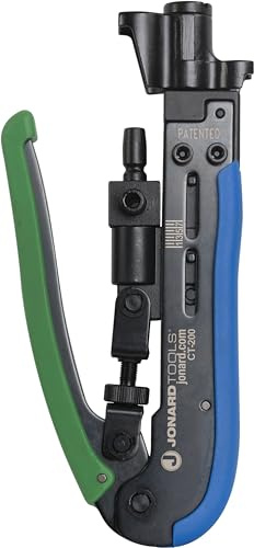 Jonard Tools CT-200, universelles Kompressionswerkzeug mit Doppelkopf für Koaxialkabel-F-Stecker