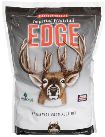 Whitetail Institute Edge Deer Food Plot Seed, Perennial Blend of Deer-Attracting, Nutritious Forages with Antler-Building Protein, Heat, Cold and Drought Tolerant, 6.5 lbs (.25 Acre)