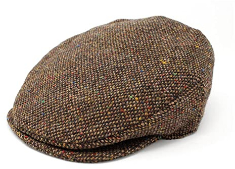 Hanna Hats Vintage Wolle Tweed Irische Flache Kappe