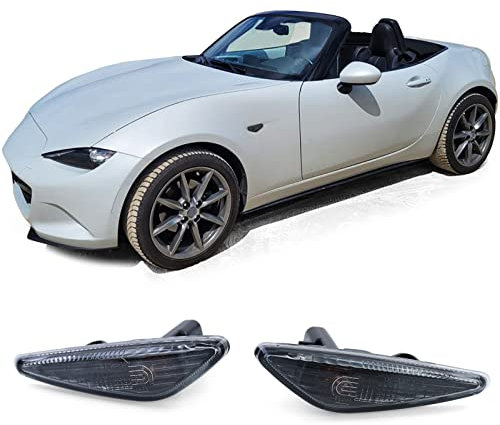 Carparts-Online Seitenblinker Schwarz Smoke für Mazda 5 CW 10-13 6 GH 07-13 MX5 ND RX8