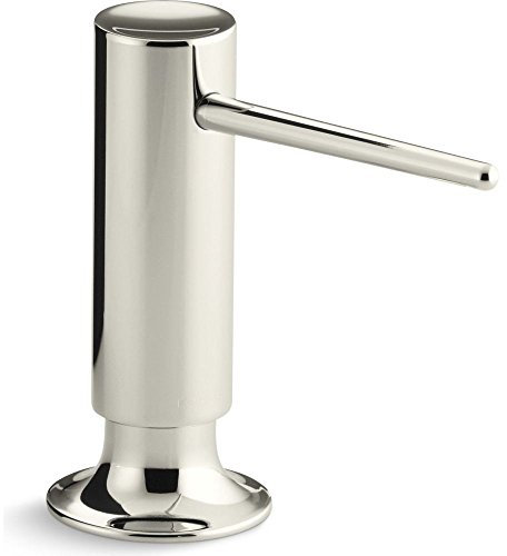 Kohler K-1995-SN Contemporary Design Soap/Lotion Dispenser, Vibrant Polished Nickel
