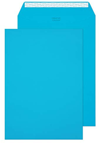 Blake Colour 63410 Farbige Briefumschläge Haftklebung Karibik Blau C4 229 x 324 mm 120g/m² 10 Stück