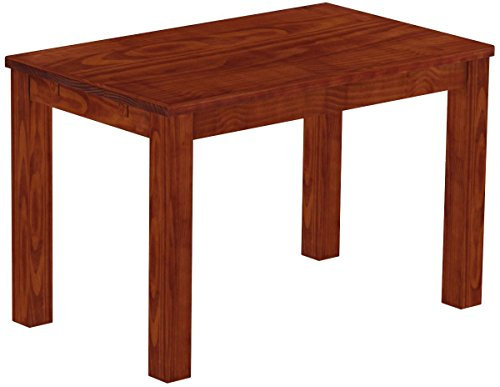 Esstisch Rio Classico 120x73 cm Mahagoni Holz Pinie Massivholz Esszimmertisch Echtholz ausziehbar vorgerichtet für Ansteckplatten Brasilmöbel