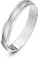 Theia Ehering Palladium 950, Sehr massiv, D-Form, Mattierte Mitte, 4mm - Größe 57 (18.1)