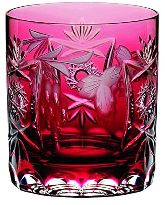 Nachtmann Whisky Glas, 250 ml, Rot, Traube, 35893, Whisky Tumbler aus Bleikristall, spülmaschinenfest, Made in Germany