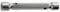 FACOM Doppelter Rohrsteckschlüssel 6 Kant,SW 24x26,Länge 190 mm, 1 Stück, 97.24X26