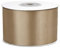 Satinband 50mm x 25m Rolle - FARBAUSWAHL in 3/6/12/18/25/38/50/75/100mm - farbecht & waschbar - Schleifenband für Hochzeit - Geschenkband zum Verpacken Dekorieren Basteln - Hellbraun 846