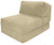 Gilda Jazz Chair Bed Fold Out Futon Single Mattress Corduroy (Budget, Cream)