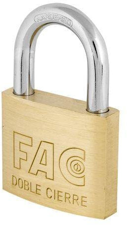 Fac seguridad - Candado arco normal 25mm laton (en caja)