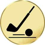 Pokal / Medaille Emblem, Motiv Golf, Durchmesser 50 mm, gold