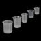 50 100 150 250 500 ml Verre doseur en plastique transparent 5 pièces