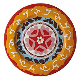 Rose E Tulipani Nador Wand r1330024ro Untertasse, 16,5 cm, 1 Stück, rot
