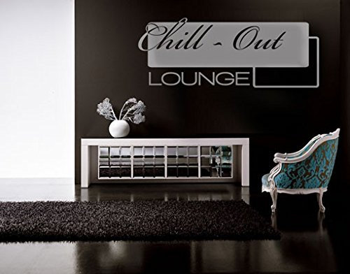 Apalis Wandtattoo No.AS4 Chill-Out Lounge entspannen chillen relaxen träumen ausruhen, Farbe:Schwarz;Größe:23cm x 60cm
