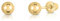 14k Yellow Gold Ball Stud Earrings with Secure Screw-backs, Yellow Gold