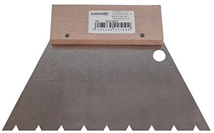 Fugodicht Leim Klebstoff Zahnspachtel Bodenleger Normalstahl B5 14.4x5.6mm gezahnt 180mm