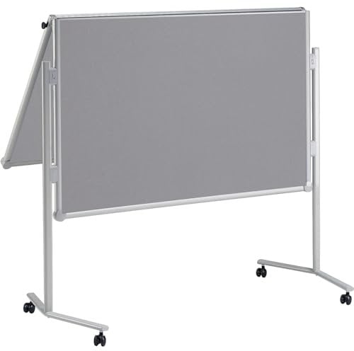 MAUL | Moderationstafel MAULpro | klappbar | Textil-Oberfläche | grau | BxH 1200 x 1500 mm