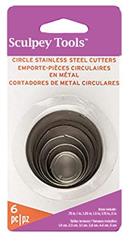 Polyform Sculpey Polyform Premo Graduated Cutter Set-Circle, Aluminium