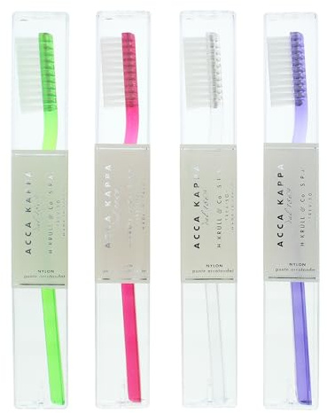 Acca Kappa Weiche Zahnbürste, manuelle Zahnbürste, Nylon-Borste, 570/3
