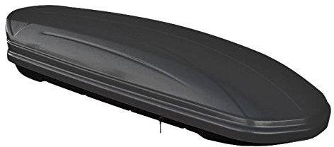 Skibox Dachbox matt schwarz VDP-MAA460M großer Dachkoffer für Ski 460 Liter abschließbar + Alu-Relingträger Dachgepäckträger kompatibel mit VW Tiguan Cross ab 14