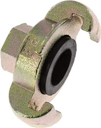 Kompressorkupplung Rp 3/8(IG) Werkstoff:Stahl verzinkt Dichtungen:NBR Gewinde innen:Rp 3/8 DN:15