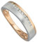 Jobo Damen-Ring aus 14 Karat 585 Gold Bicolor mit 8 Diamanten Größe 60