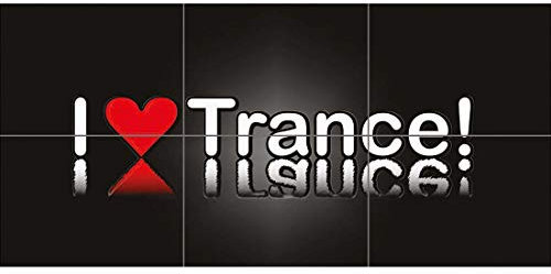 Doppelganger33 LTD I Love Trance Music DJ Huge Unique Wall Art Multi Panel Poster Print 66X23 Inches