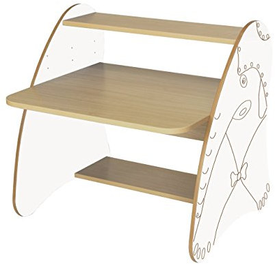 Mobeduc 600912hr23 – PC-Tisch Kinder/Primär, Holz, Buche und Weiß, 80 x 75 x 80 cm