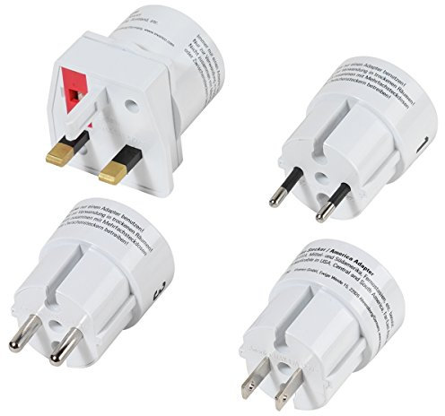 Vivanco RS4W Universal Adapter Reisestecker-Set (Südeuropa, Amerika, Fernreise, UK, USA)