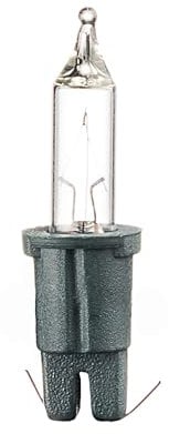 Konstsmide 2121-050SB Ersatzbirne / Glühlampe/ für Minilichterketten / 24V, 1,2W / 5er Blister / Steckfassung, grün