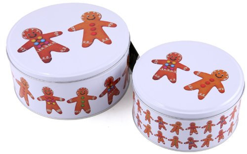 Set of 2 Small & Large GINGERBREAD MAN Cake Tins