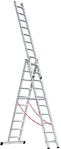 Mehrzweckleiter Vielzweckleiter 3-teilig 3x10 Sprossen