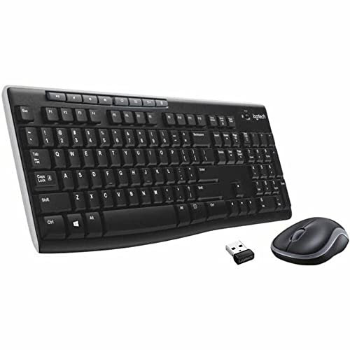 Logitech MK270 Kabelloses Set mit Tastatur und Maus für Windows, Französisches AZERTY-Layout - Schwarz