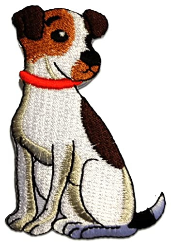 Catch the Patch Hunde Aufnäher zum Aufbügeln 5,5 x 8 cm Bügelbild für Kinder Mädchen mit Lieblingstier Statement, Bügelpatch Patches Bügelflicken