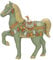 crafts & design Bezauberndes Pferd, Deko Hänger mintgrün, Gold Verzierungen, Christbaumschmuck 11 cm