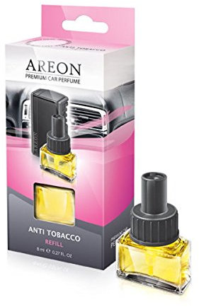 AREON Car Air Freshener Vent Anti Tobacco Refill Perfume Bottle Diffuser Liquid Glass 8ml Pack of 1