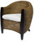 Bari Rattansessel Bicolor inkl. Sitzkissen Rattan Sessel Clubsessel Loungesessel Korbsessel