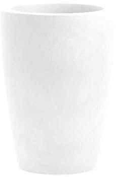 hydroflora 63001325 Vaso Nicoli Tylus Matt, Diametro 30 cm, Altezza 40 cm, Colore Bianco Opaco