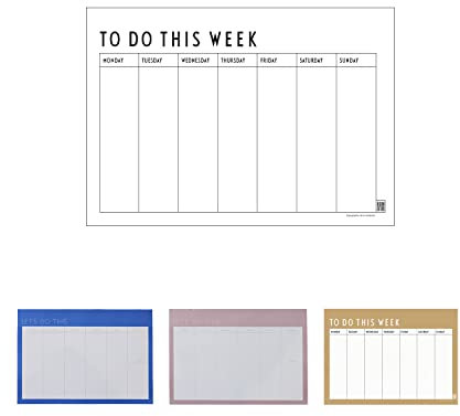 Design Letters A4 Wochenplaner | Kalender 2025 Ideal als Familienplaner 2025, Tischkalender 2025 & Studienplaner 2024/25 | Abreißen Kalender | Perfekt, um Aktivitäten, Arbeit, Mahlzeiten & Budgets