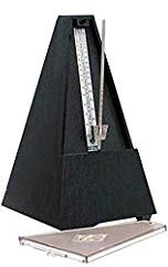 Wittner Metronom Taktell Pyramidenform System Maelzel Serie 855 - Kunststoffgehäuse - Mit Glocke - Schwarz - Mechanisch zum Aufziehen - Keine Batterien erforderlich - Made in Germany