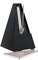 Wittner Metronom Taktell Pyramidenform System Maelzel Serie 855 - Kunststoffgehäuse - Mit Glocke - Schwarz - Mechanisch zum Aufziehen - Keine Batterien erforderlich - Made in Germany