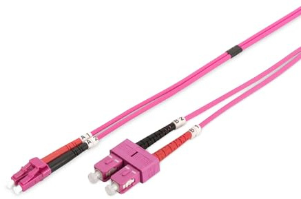 DIGITUS LWL Patch-Kabel OM1 - 7 m ST auf SC Glasfaser-Kabel - LSZH - Duplex Multimode 50/125µ - 10 GBit/s - Orange